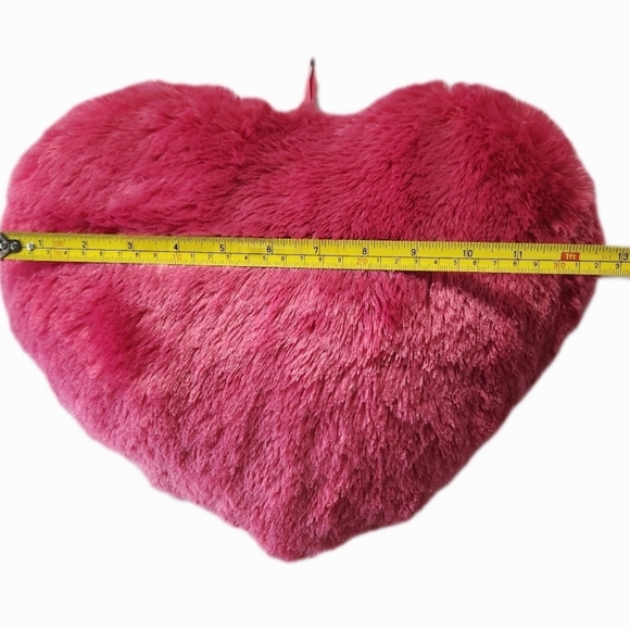 Valentine's Day Plush Heart-Shaped Pink Pillow, La Vie En Rose - Picture 5 of 5